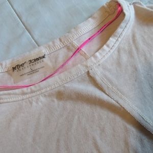 Betsey Johnson Performance T Shirt Gray Large